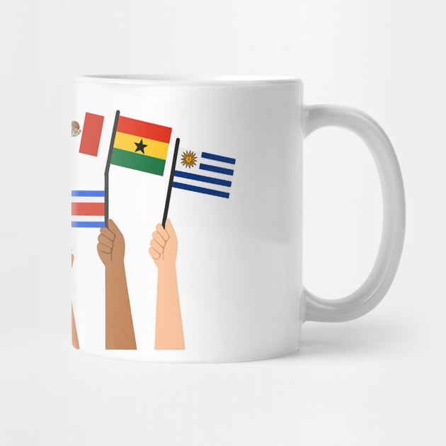 Hands Holding Flags of the World - Unity and Diversity Design by ArtistTee ⭐⭐⭐⭐⭐